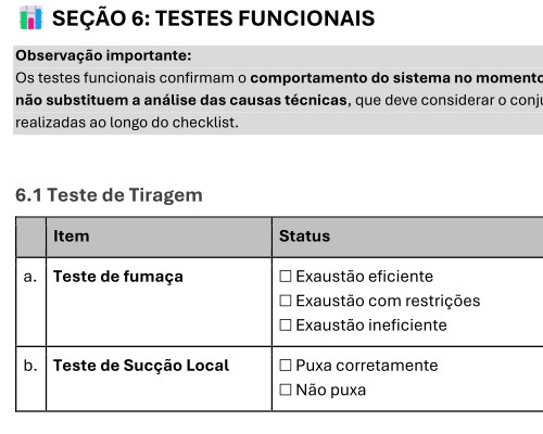 Testes funcionais do DEFI
